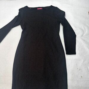 Isaac Mizrahi Black SZ 8 Black Long Sleeve Dress